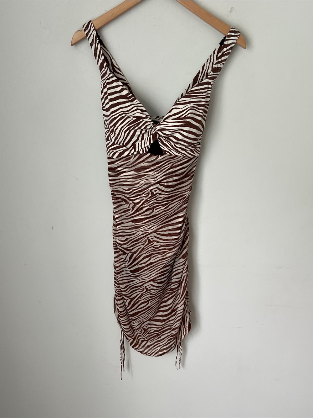 Shapellx women’s one piece brown white animal print swimsuit with skirt sz XL 🔴